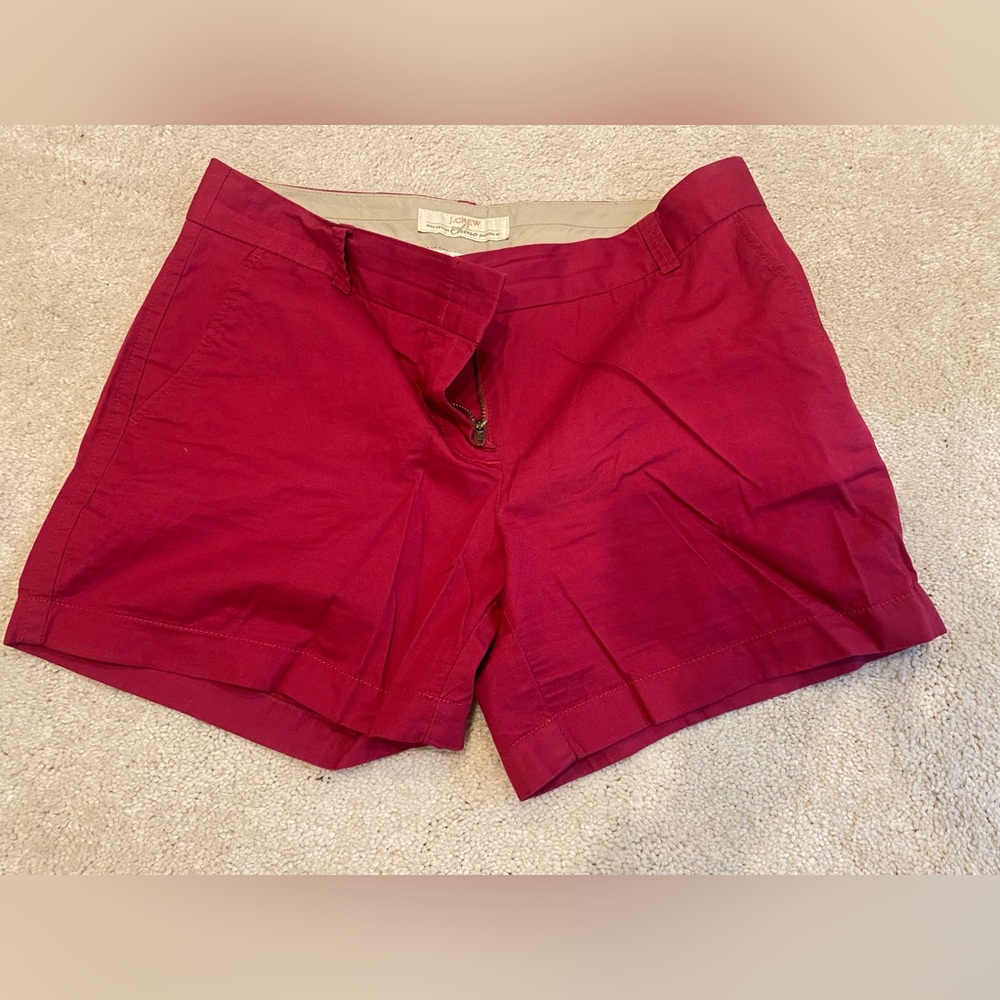 J. Crew Magenta/Pink Chino shorts SZ 6 NWT